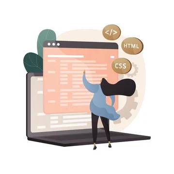 Web development abstract concept vector illustration. Stock Illustration