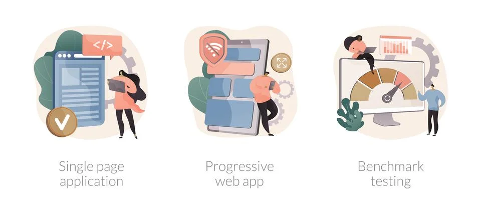 Web development abstract concept vector illustrations. Stock-Illustration