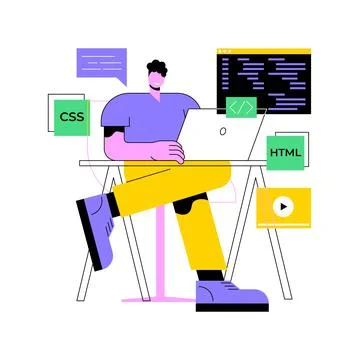 Web development abstract concept vector illustration. Stock Illustration