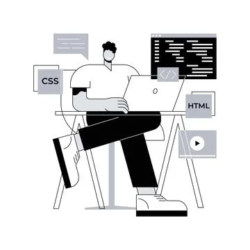 Web development abstract concept vector illustration. Stock Illustration