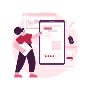 Web development abstract concept vector illustration. Stock Illustration