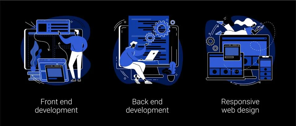 Web development agency abstract concept vector illustrations. Stock-Illustration