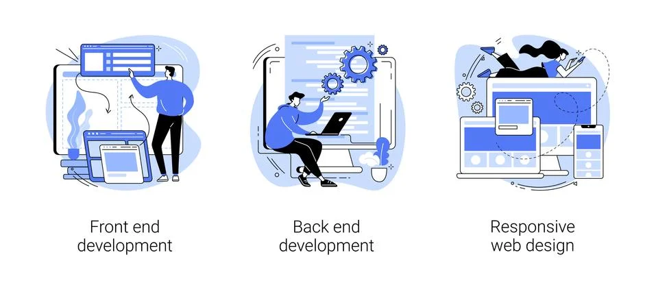 Web development agency abstract concept vector illustrations. Stock-Illustration