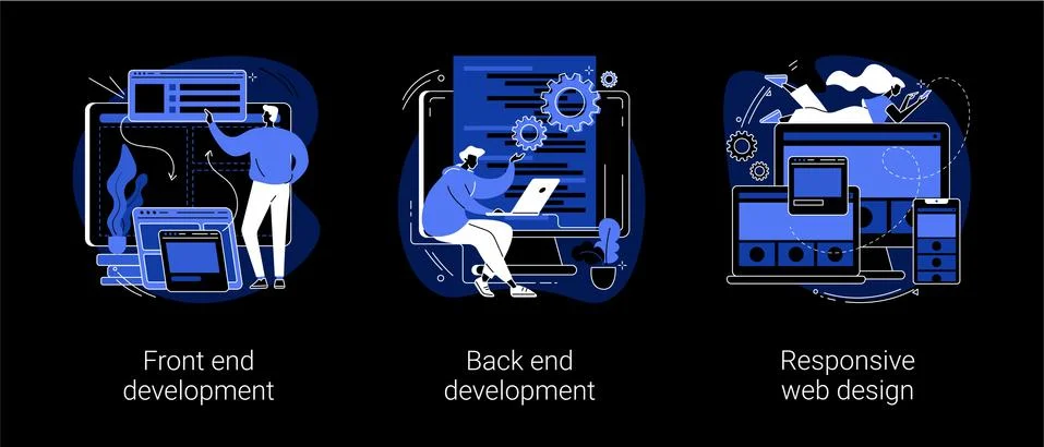 Web development agency abstract concept vector illustrations. Stock-Illustration