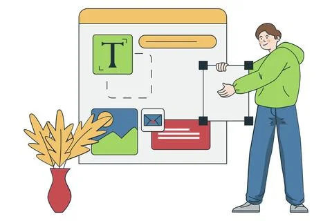 Web Development and Coding Illustrazione stock