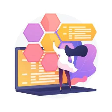 Web development and coding vector concept metaphor. 스톡 일러스트