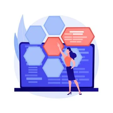 Web development and coding vector concept metaphor. Stock Illustration