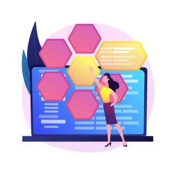 Web development and coding vector concept metaphor. 스톡 일러스트