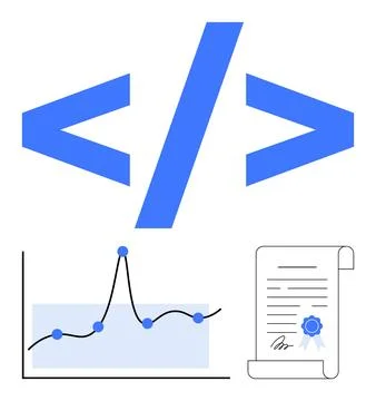Web Development and Data Visualization with Analytics and Certification 스톡 일러스트