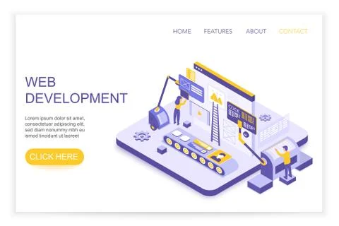 Web development and design infographics. Desktop website and mobile website イラスト素材