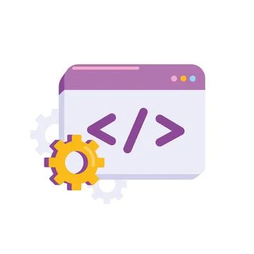 Web development and programming coding Stock-Illustration