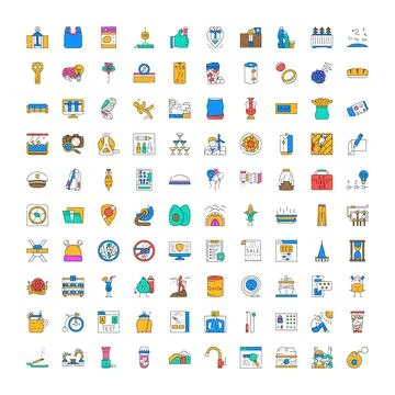 Web development and technology line icons set イラスト素材
