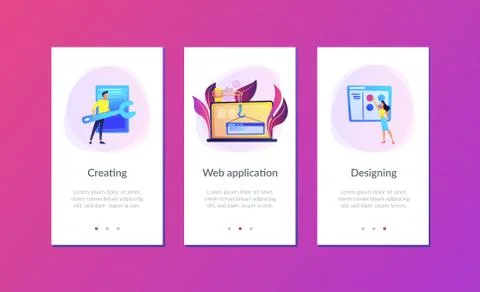 WEB development app interface template イラスト素材