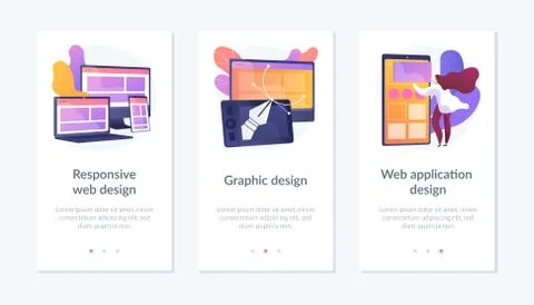 Web development app interface template. Stock Illustration