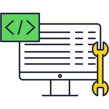 Web development back end vector flat icon Stockillustratie