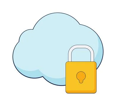 Web development cloud security 스톡 일러스트