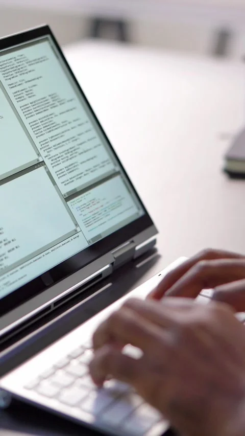 Web Development Code And Coding On Laptop Stock Footage 229907477