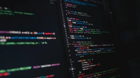 Web development code php Foto stock