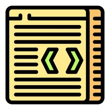 Web development code programming icon with arrows and lines Stock Illustration