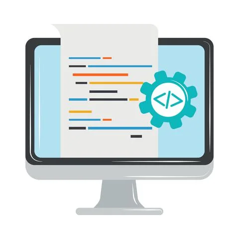 Web development, coding Illustrazione stock