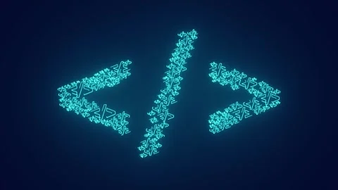 Web development coding symbol animation Stock Footage 241831690