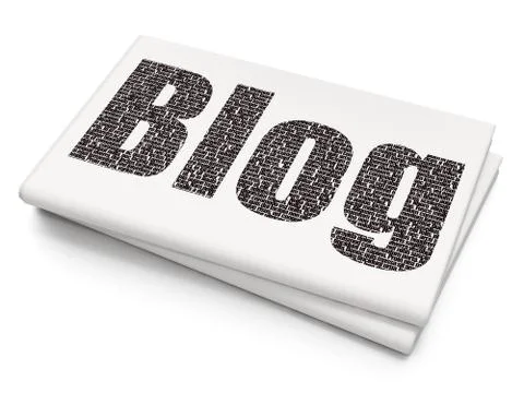 Web development concept: Blog on Blank Newspaper background Illustrazione stock