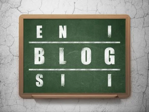 Web development concept: Blog in Crossword Puzzle Illustrazione stock