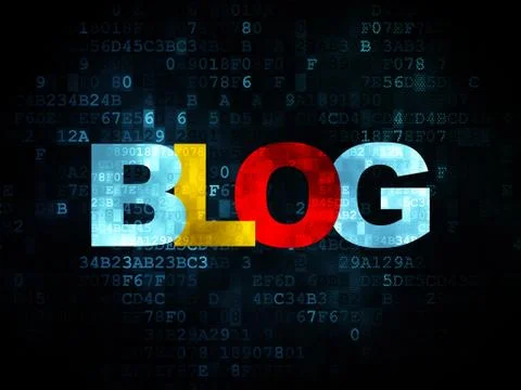 Web development concept: Blog on Digital background Illustrazione stock