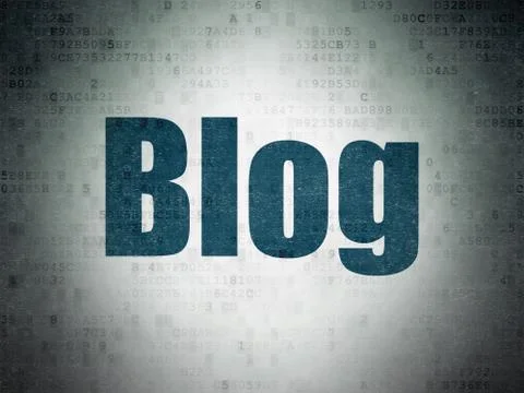 Web development concept: Blog on Digital Data Paper background Stockillustratie