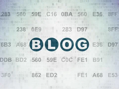 Web development concept: Blog on Digital Data Paper background Stock-Illustration
