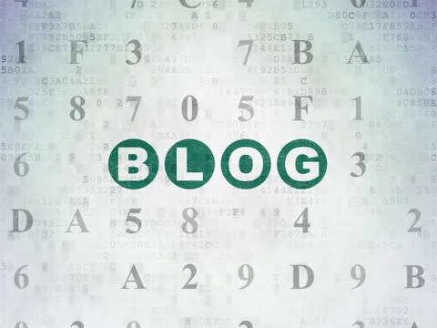 Web development concept: Blog on Digital Data Paper background Stock Illustration