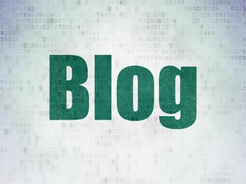 Web development concept: Blog on Digital Data Paper background Stock Illustration