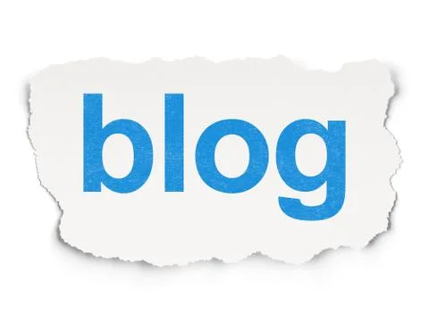 Web development concept: Blog on Paper background Stock Illustration