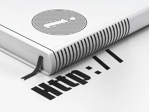 Web development concept: book Information, Http : / / on white background Stock-Illustration