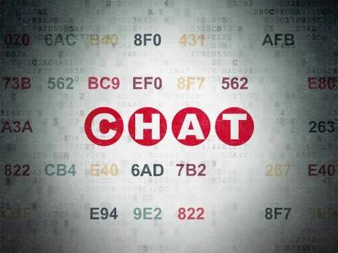 Web development concept: Chat on Digital Paper background 库存插图
