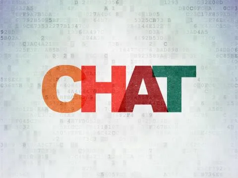 Web development concept: Chat on Digital Paper background Stock Illustration