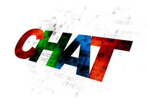 Web development concept: Chat on Digital background イラスト素材
