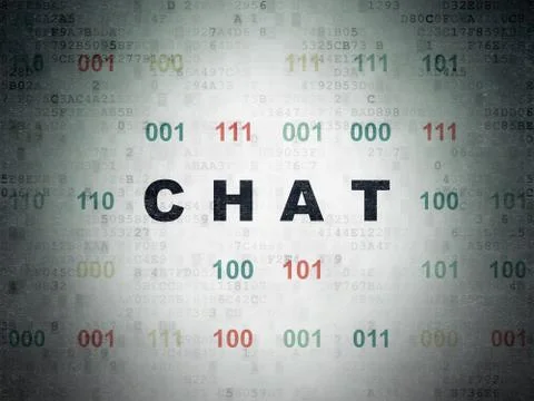 Web development concept: Chat on Digital Data Paper background Stockillustratie