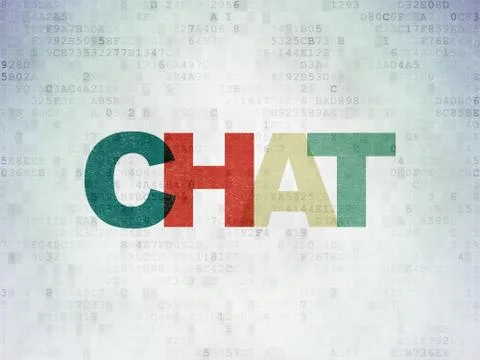 Web development concept: Chat on Digital Data Paper background 库存插图