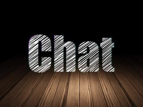 Web development concept: Chat in grunge dark room Illustrazione stock
