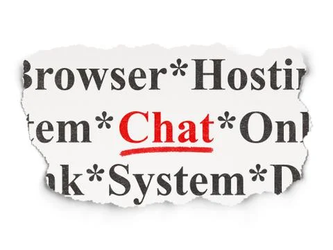 Web development concept: Chat on Paper background イラスト素材