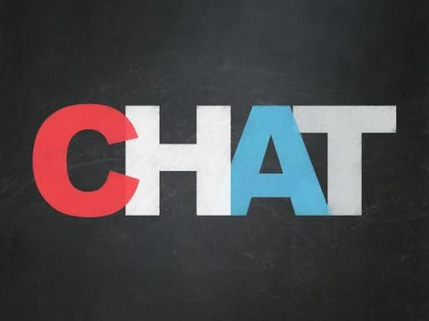 Web development concept: Chat on School Board background Stock Illustration