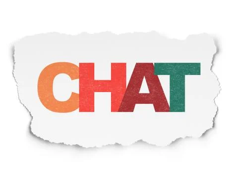 Web development concept: Chat on Torn Paper background Stock-Illustration
