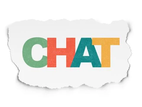 Web development concept: Chat on Torn Paper background Stock-Illustration