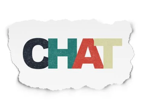 Web development concept: Chat on Torn Paper background Stock-Illustration