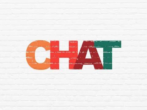 Web development concept: Chat on wall background Stock-Illustration