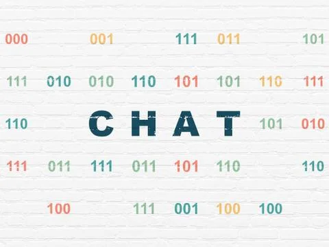 Web development concept: Chat on wall background 库存插图