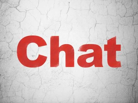 Web development concept: Chat on wall background Stock Illustration