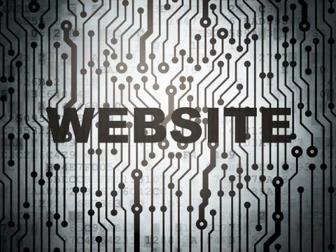 Web development concept: circuit board with Website イラスト素材