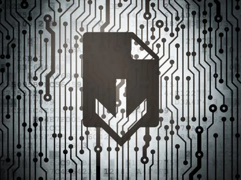 Web development concept: circuit board with Download Illustrazione stock